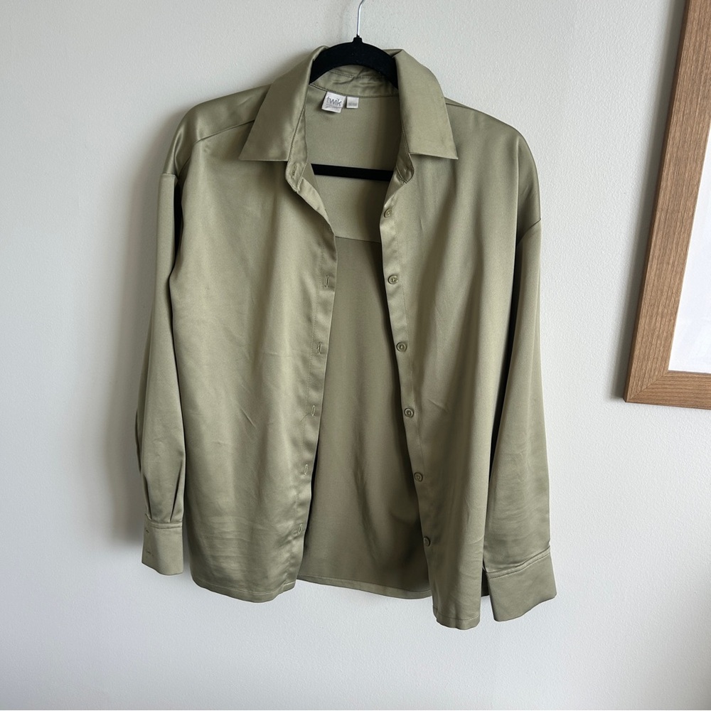 Twik Olive Green button down shirt